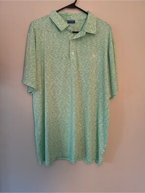 Hreski Men's Mint Heather Performance Polo